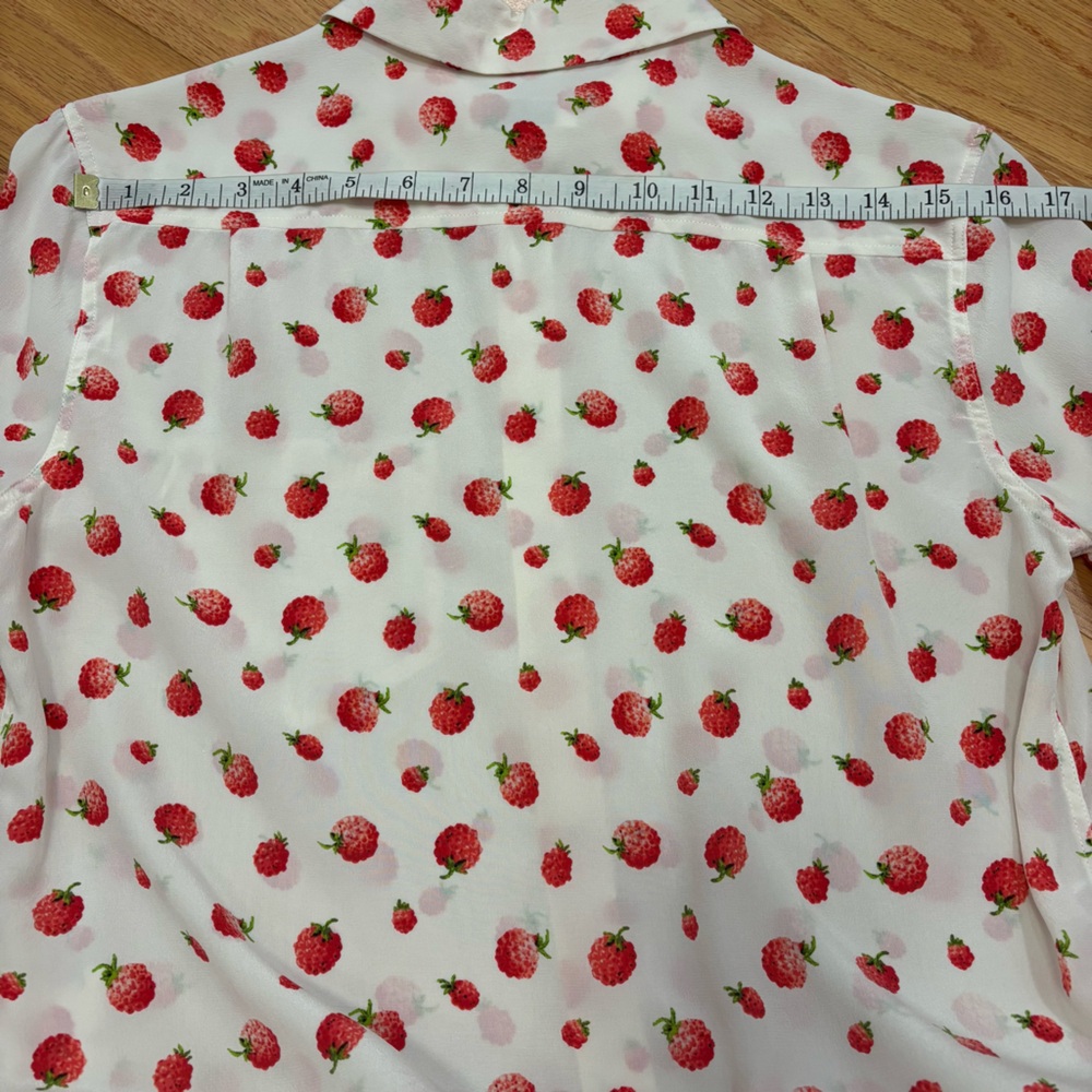 Equipment Reese Raspberry Print Silk Blouse - Picture 14 of 15